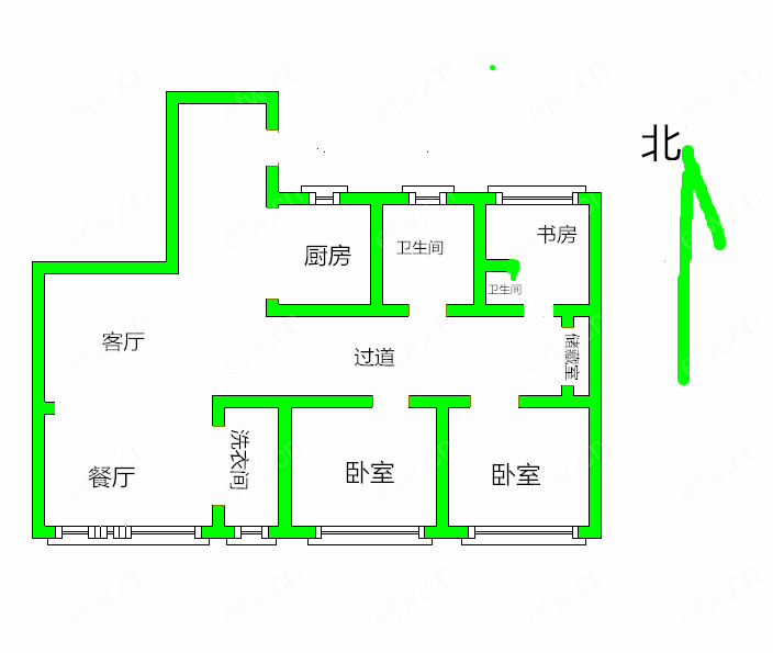 金科位置好，环境优雅，92.00平米精装3房