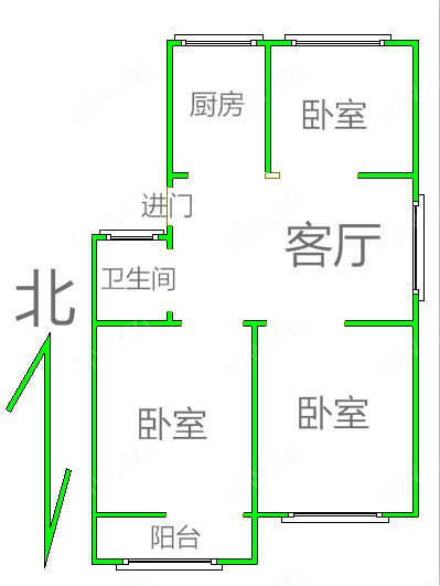 钱桥花园路 3室1厅