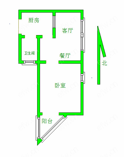 长江绿岛三期 1室1厅