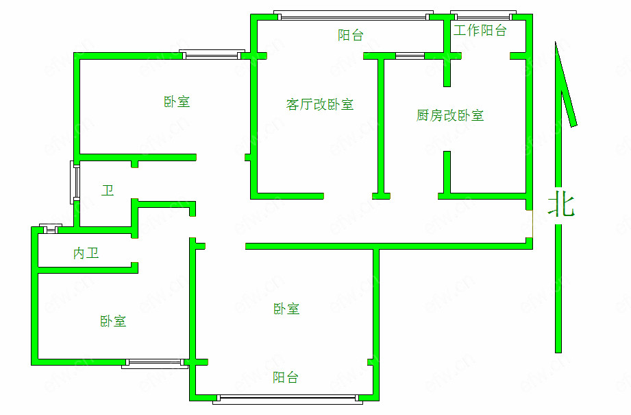 万达广场C区 3室2厅