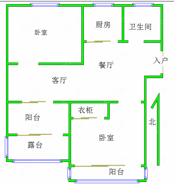 新联家园 2室2厅有一个露台.看房提前联系
