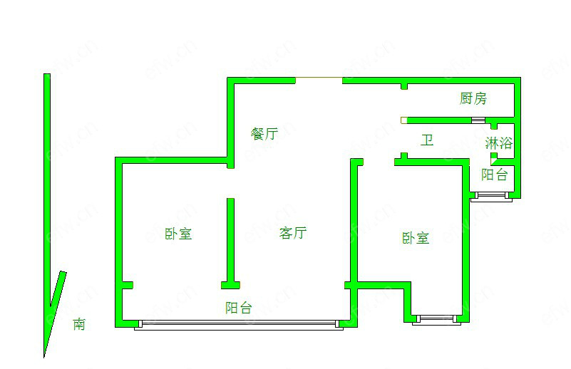 万达广场D区 2室2厅