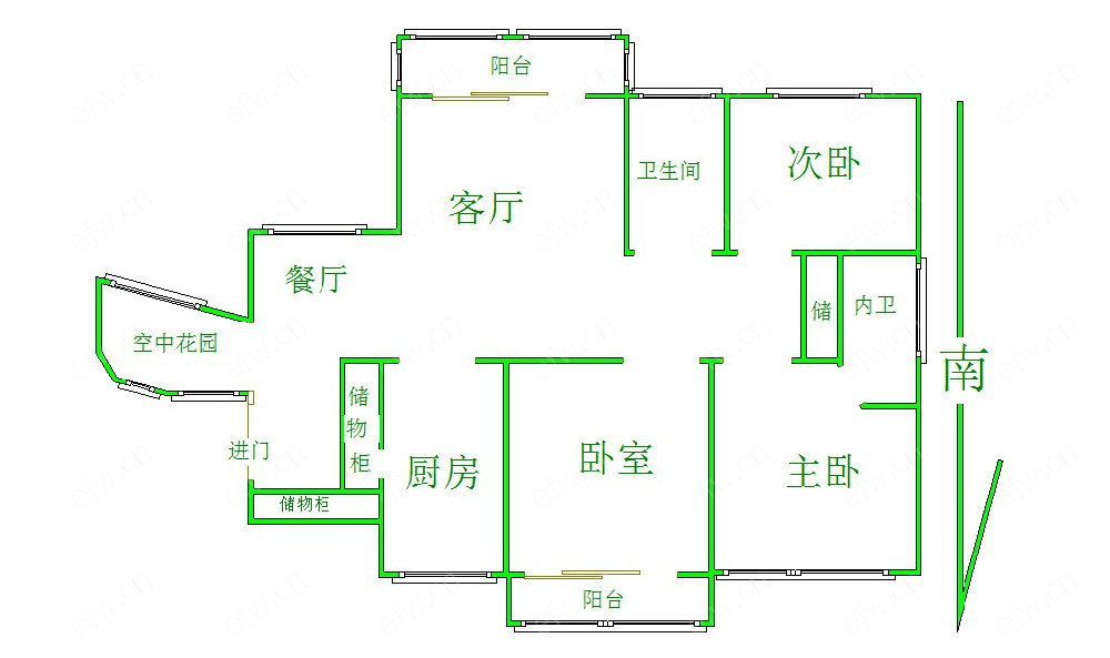 城西花园(西城纪) 3室2厅