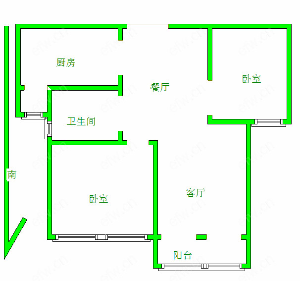 广石家园 2室2厅  低价格