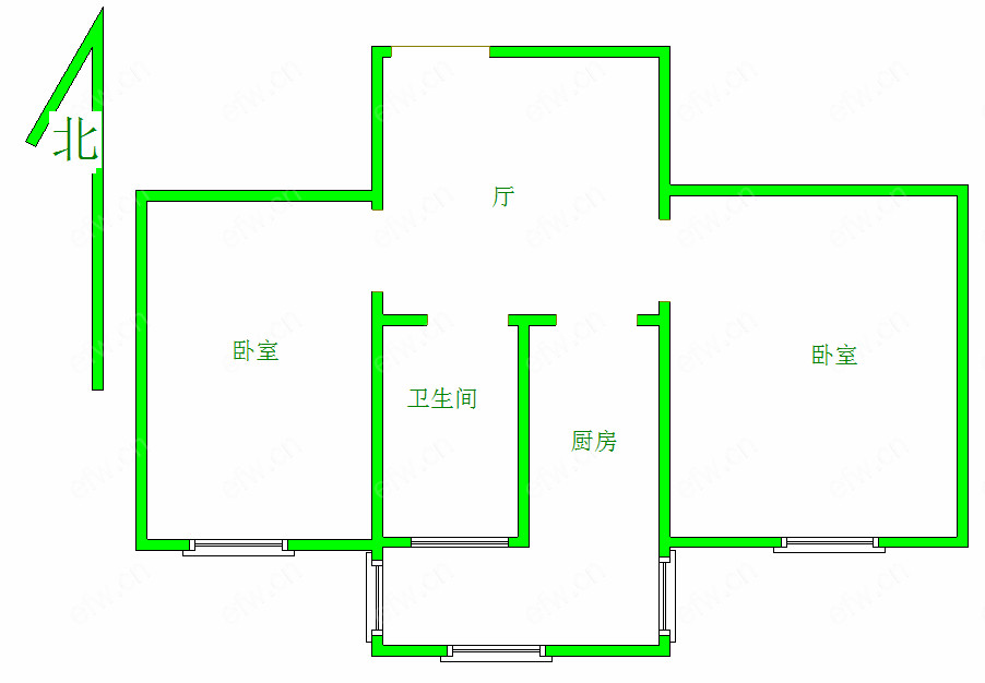 东河头巷 2室1厅，精装修