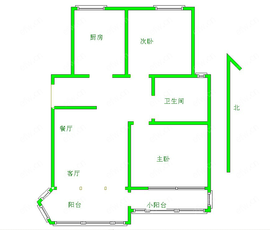 轻院小区 2室2厅 从新装修了