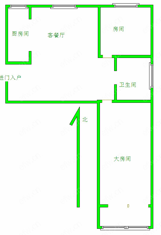 梁湖南苑 2室1厅