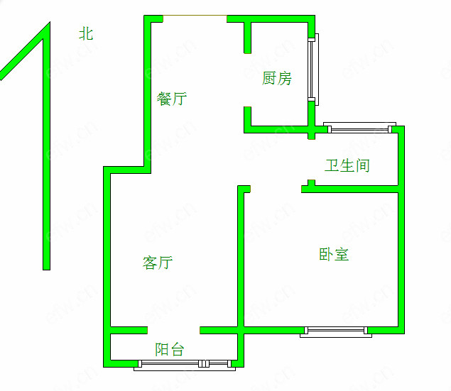 天渝骏园  1室2厅