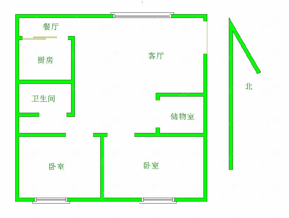 莲蓉公寓 2室2厅精装拎包入住