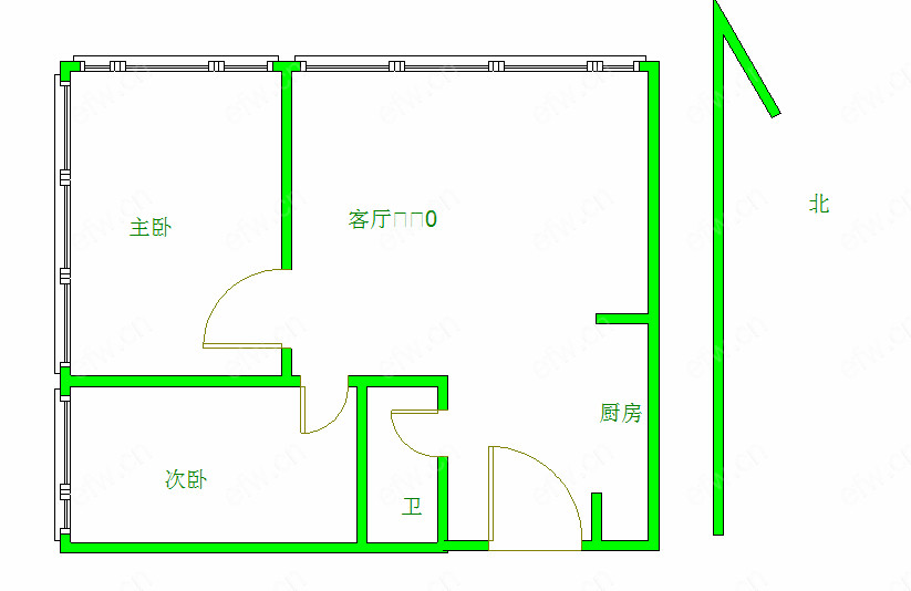 时代际 经典2房 东边户 全明 精装修！