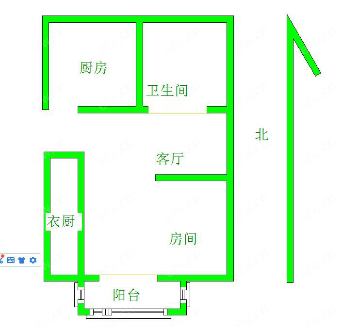 嘉德时代广场 1室1厅