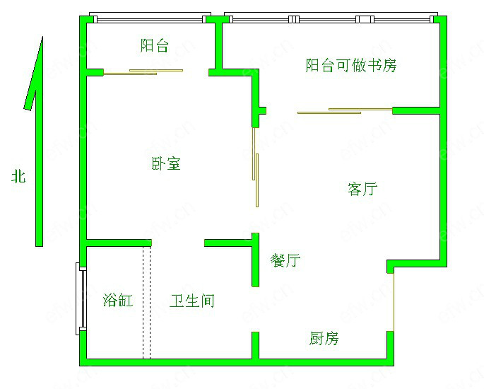 长江际花园二期(雅园) 1室1厅