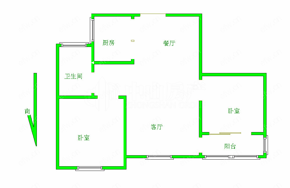 长江际花园泓园（朗庭） 2室2厅