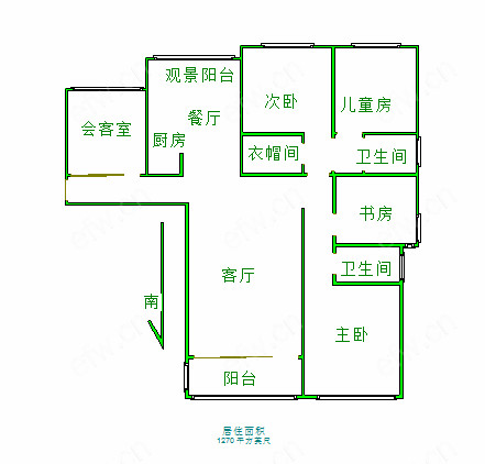 世茂首府（天域景园） 5室2厅