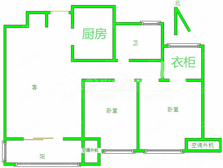 天渝骏园 2室2厅