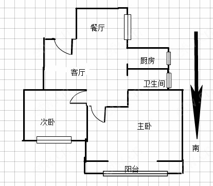 翠园新村(沁芳苑) 2室1厅