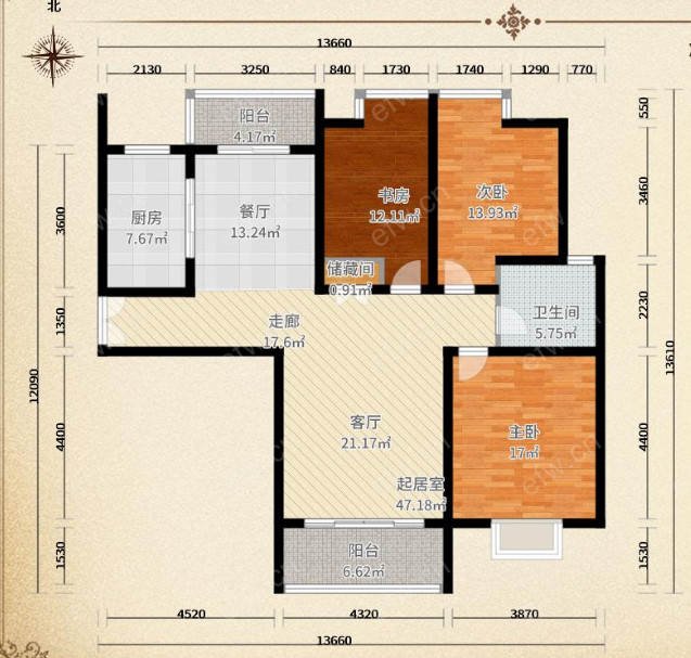 中邦城市花园 3室2厅