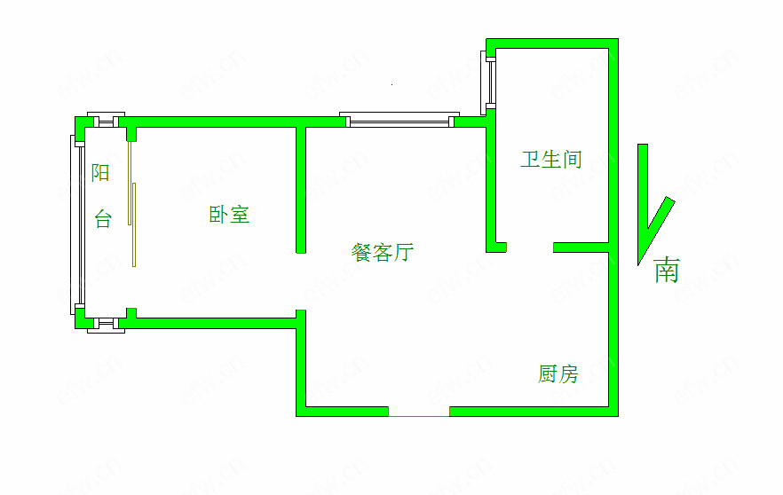 博客山(博客公寓) 1室1厅