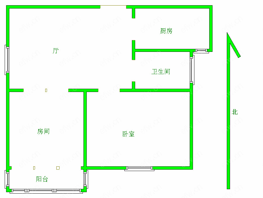 瑞星家园(东区1-33) 2室1厅