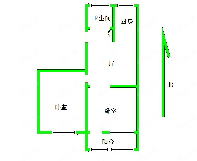 溪北新村（西区） 2室1厅