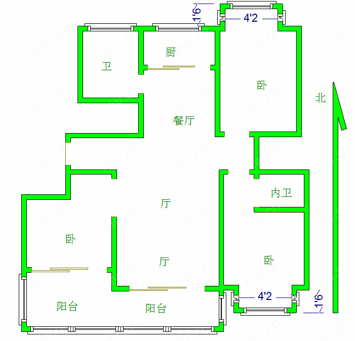 新联家园 3房 全明户型 另送家电