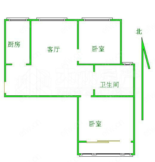 铭城花园 精装2室1厅