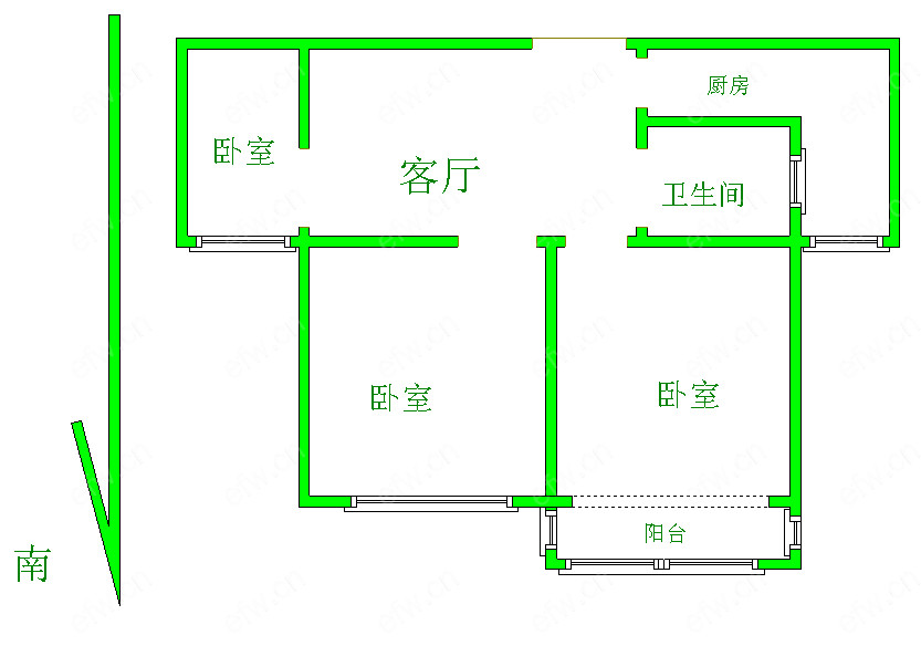 凤翔馨城 2室2厅