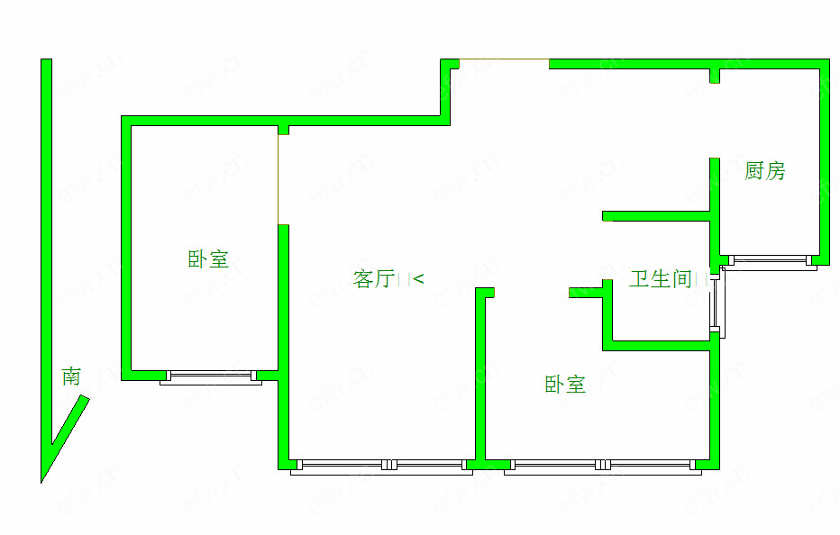 叙丰家园  2室1厅