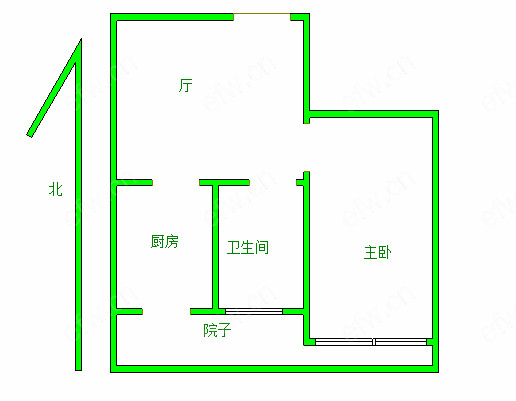 百岁坊巷 1室1厅一楼带院子