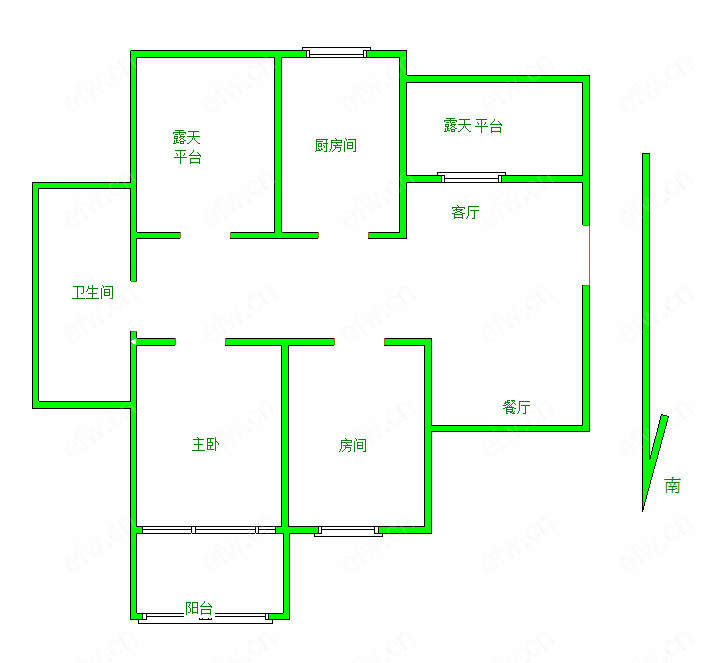 凤翔馨城 2室1厅