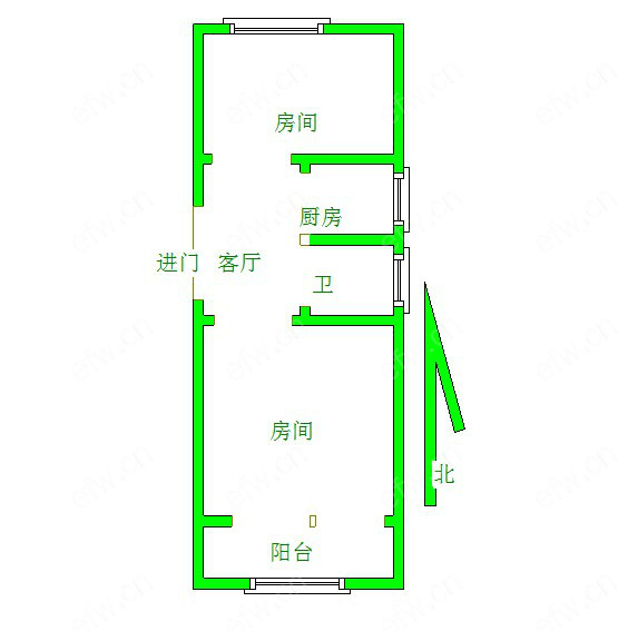 中南新村 2室1厅一南一北南北通透随时看房