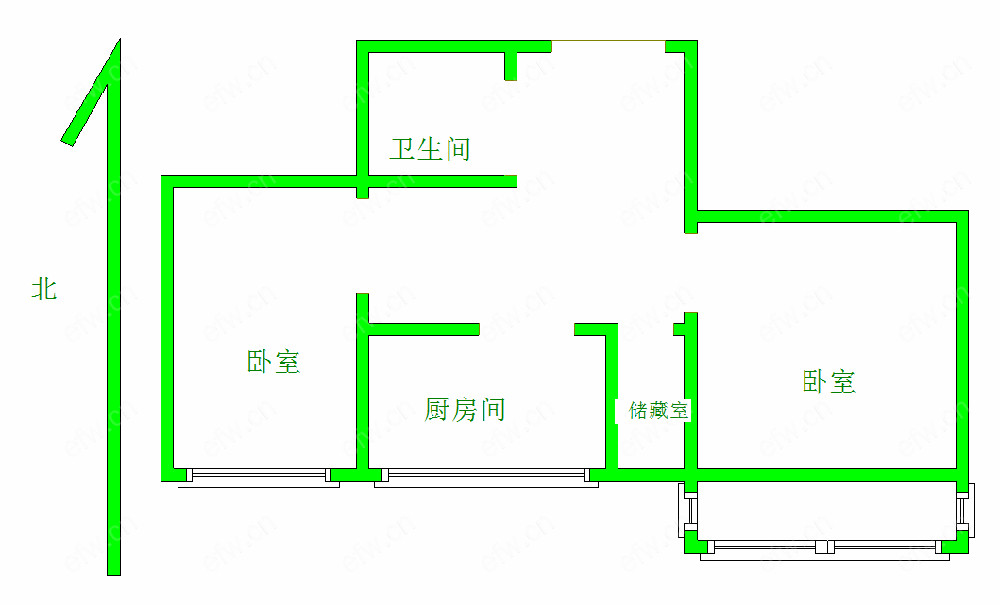 芦庄一区 2室1厅1