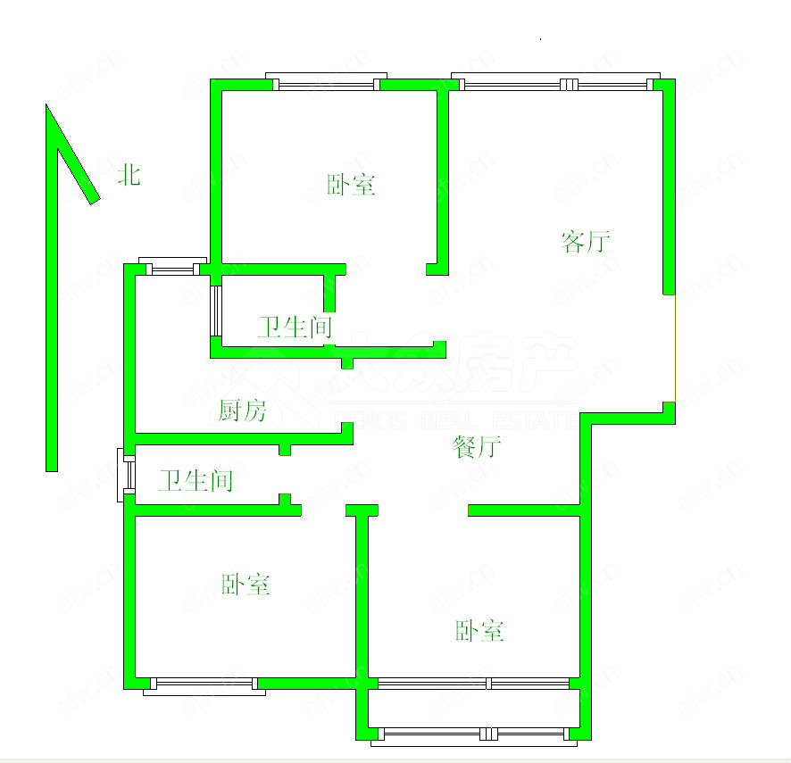 凤翔馨城 3室2厅