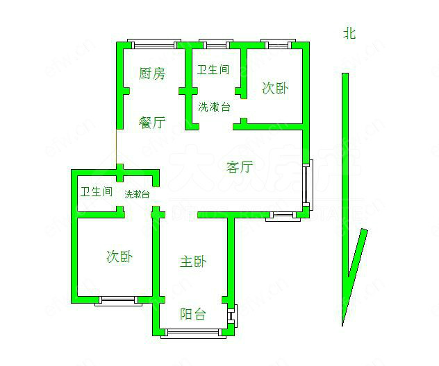 凤翔馨城 3室2厅一厨一卫