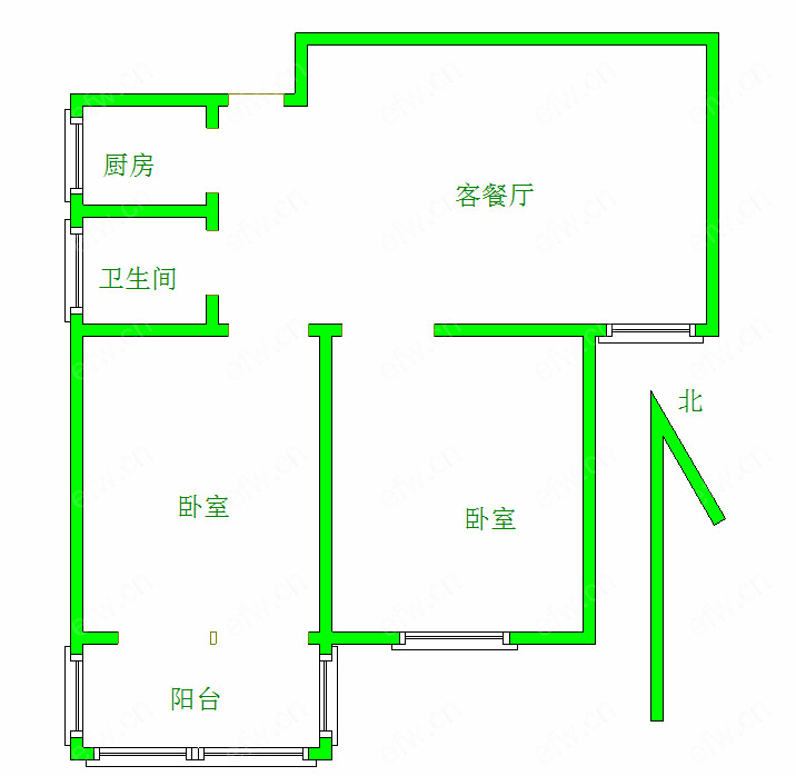 古运五爱苑A区 2室1厅