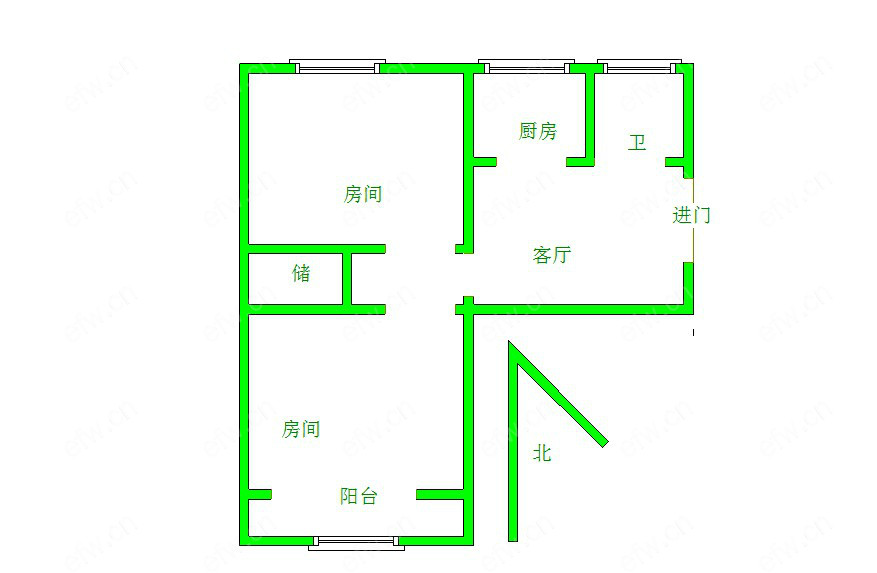 金城新村 2室1厅