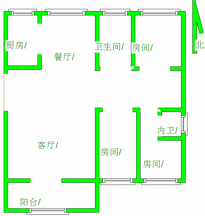 天河小区 3室2厅