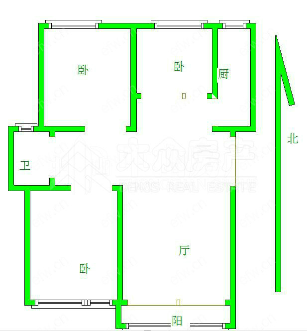 金色江南四期(集景花园) 3室2厅