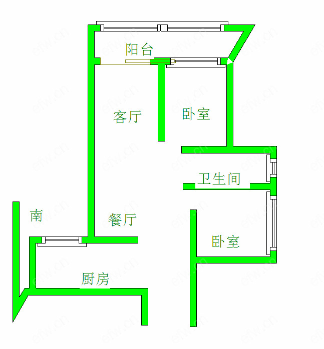 阳光100际新城 2室2厅