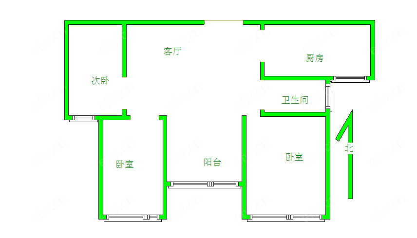 丰涵家园 经典3房 东边户 全明 精装修！