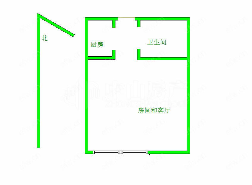 万达广场(单身公寓) 1室1厅