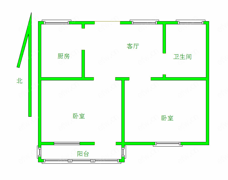 婚装全明东边户2房,新苏新村 格局工整合理