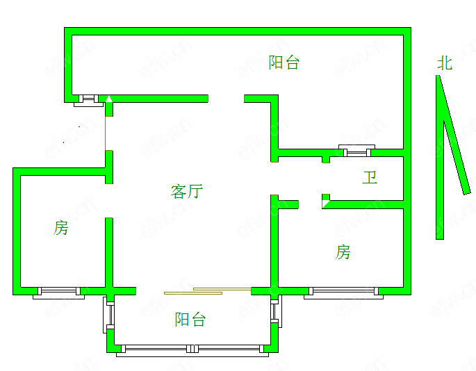 隆泉园 5室3厅    有赠送面积