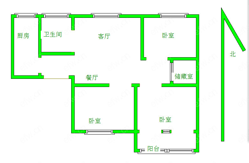 丰涵家园 3室2厅