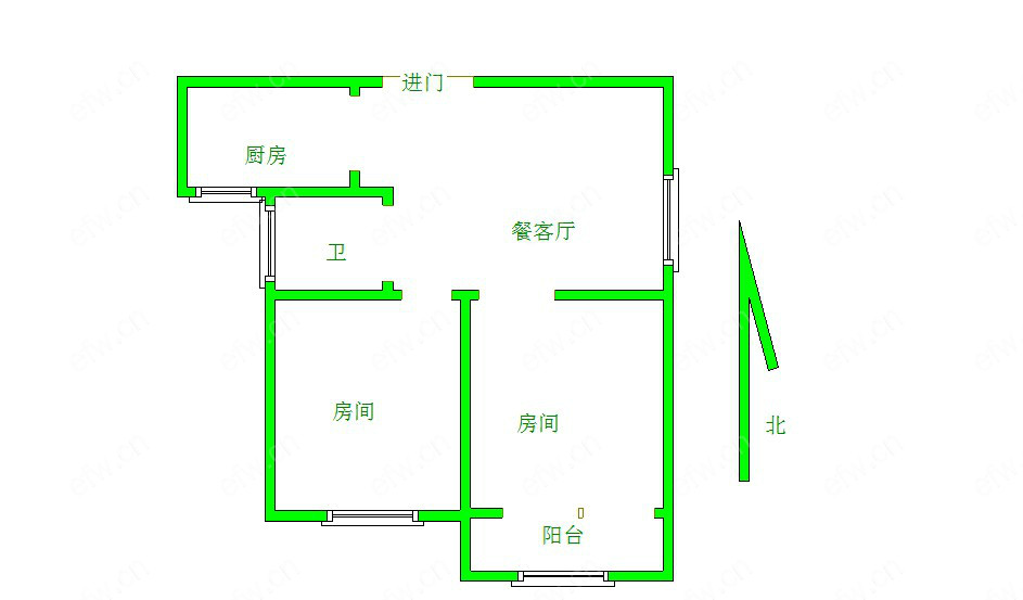 瑞星家园（西区40-168） 2室1厅