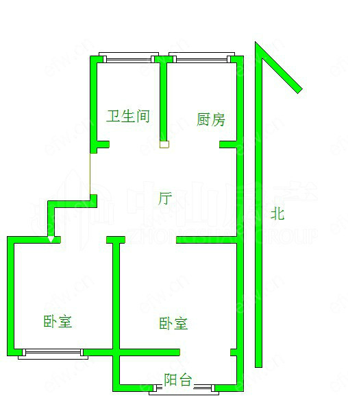 杨树岸   2室1厅