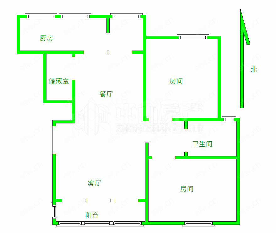 阳光城市花园B区 2室2厅