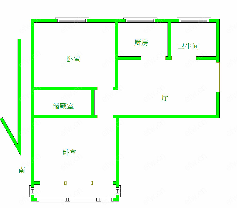 金城新村 2室1厅