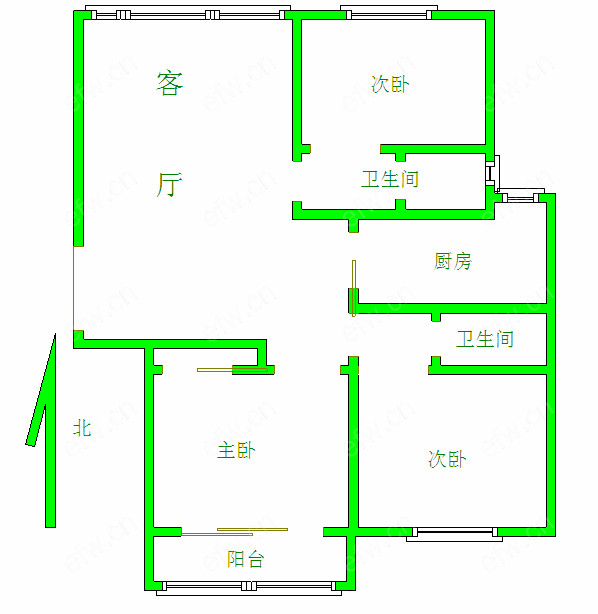 凤翔馨城 3室2厅
