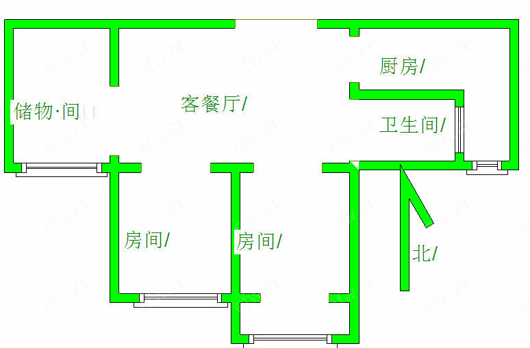 凤翔馨城 2室2厅